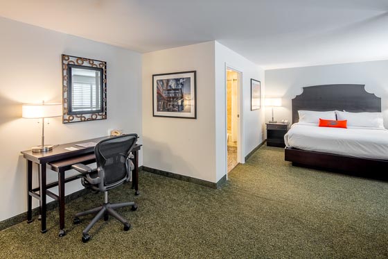 Double-Queen room at Collegian Hotel & Suites Syracuse NY